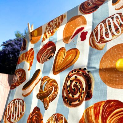 Blue Bakery & Sweet Treats Organic Cotton Tea Towel