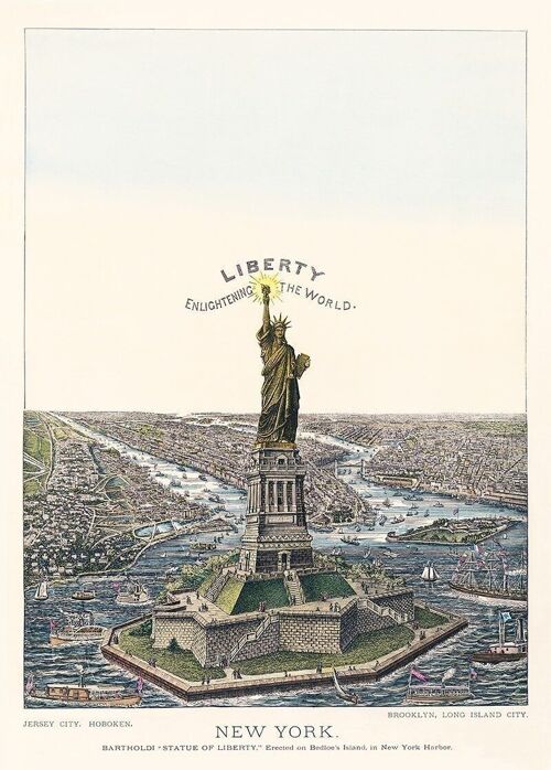 Poster Vintage New York - Vrijheidsbeeld