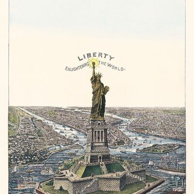 Poster Vintage New York - Vrijheidsbeeld