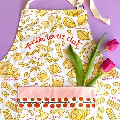 Tablier en coton biologique Pasta Lovers Club