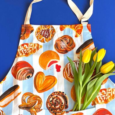 Tablier en coton biologique pour boulangerie et gourmandises