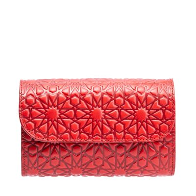 Piccola borsa a mano in pelle rossa - Bayarcal