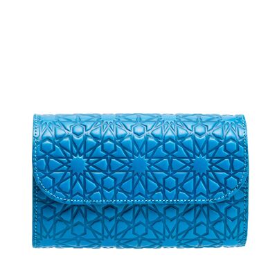 Borsa piccola in pelle blu Bayarcal
