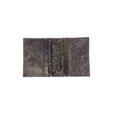 Tarjetero de piel de iridio para 6 tarjetas