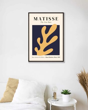Affiche Henri Matisse - No. 13 Fleur jaune sur fond bleu 2