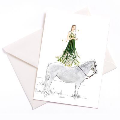 Aimez-vous les chevaux ? | Carte avec enveloppe | Amoureux des animaux | 358