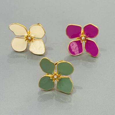 Maui Enamel Floral Ring