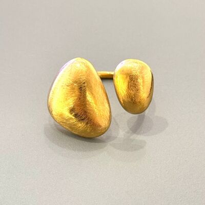 Anello Couto in acciaio inossidabile spazzolato oro