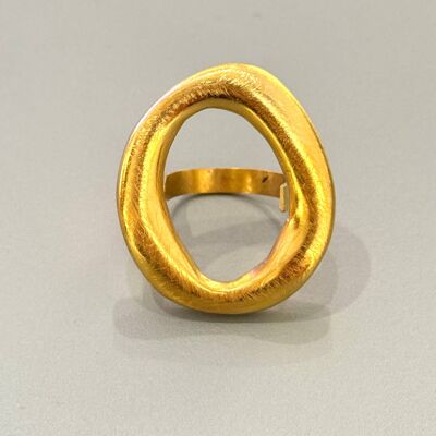 Weste Brushed Gold Stainless Steel Ring