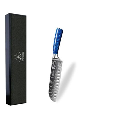 Santoku Knife - Chef Tanaka - Ocean Blue