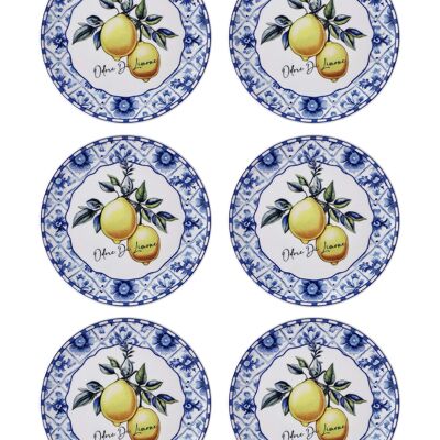 Odore Di Limone Collection Platos laterales, juego de 6