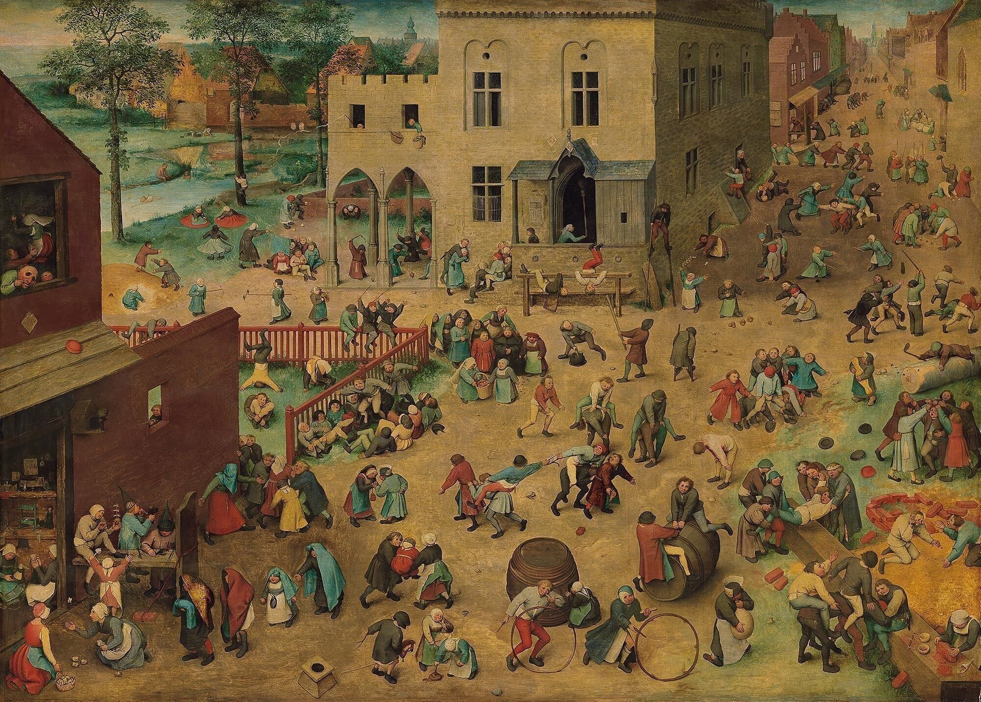 Póster Pieter Bruegel - Juegos infantiles