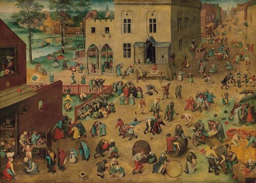 Poster Pieter Bruegel - Kinderspelen