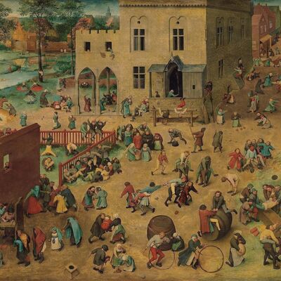 Poster Pieter Bruegel - Kinderspelen