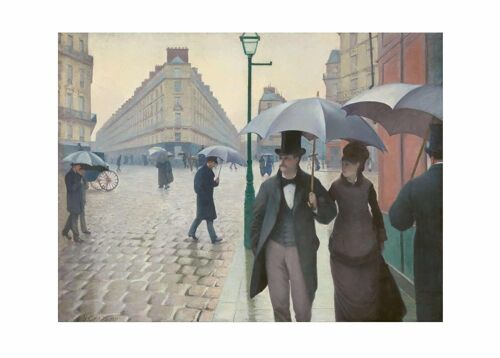 Poster Gustave Caillebotte - Straat in Parijs