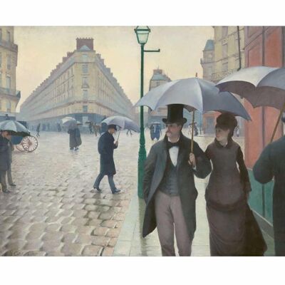 Poster Gustave Caillebotte - Street in Paris