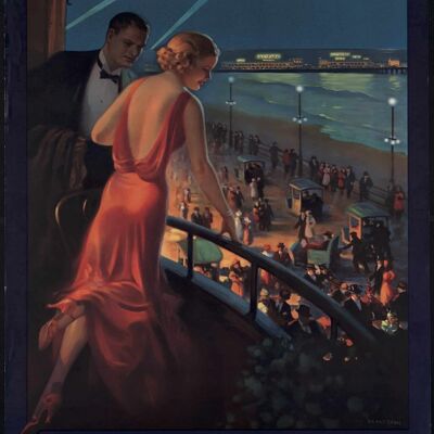 Poster Atlantic City Travel - Vintage Reiseplakat