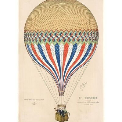 Poster Vintage Heißluftballon