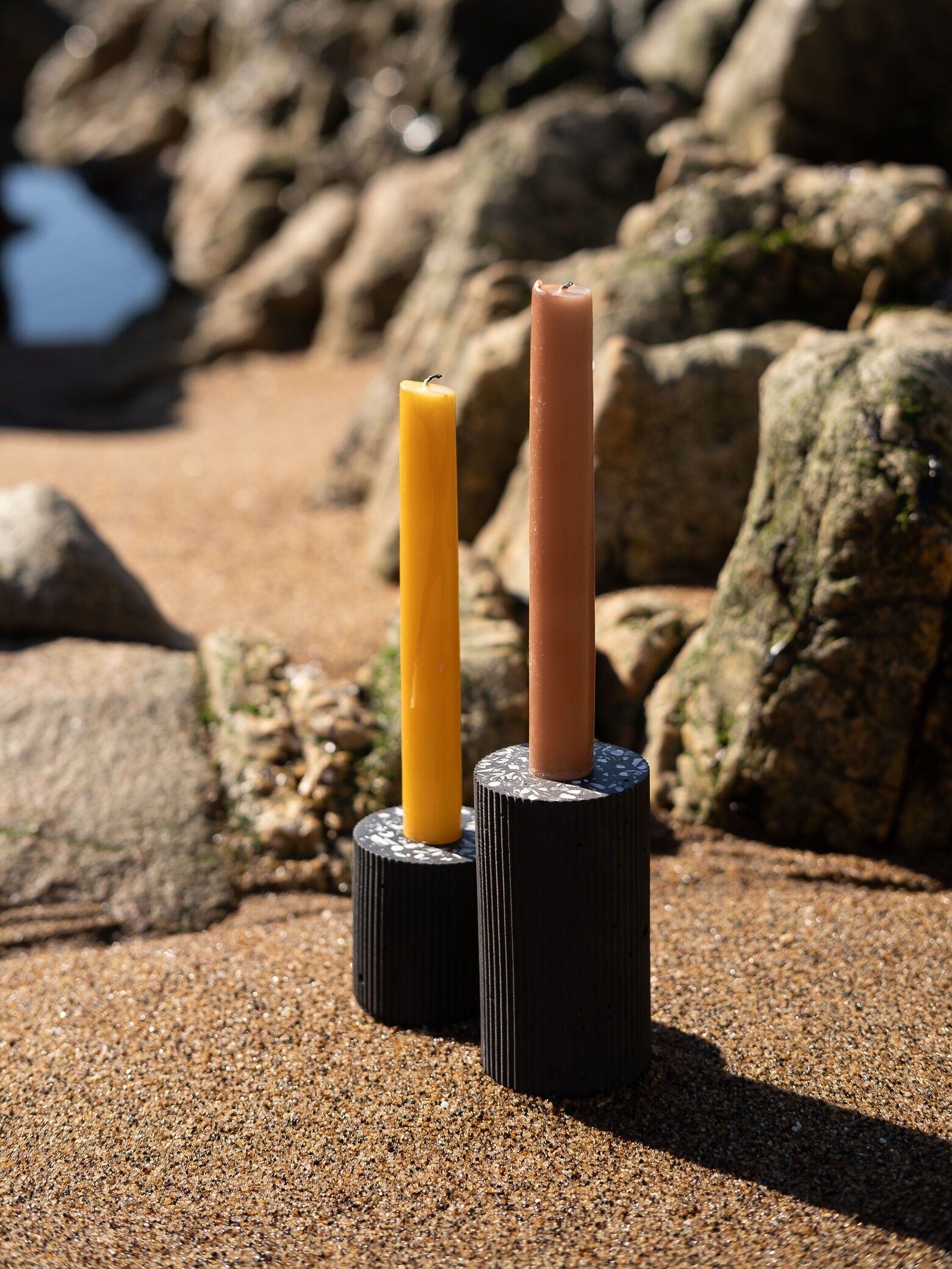 Recycled shell candle holder - COLOSSE - Small size for 2cm diameter candle