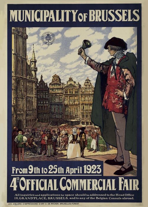 Poster Brussel Travel - Vintage Reisposter