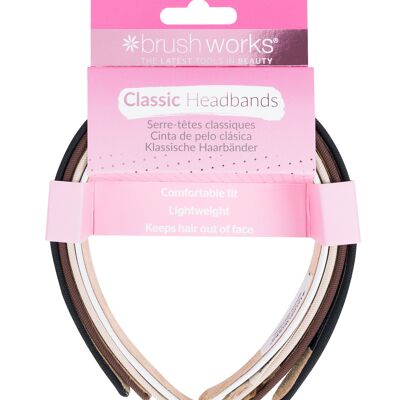 Diademas clásicas de Brushworks (paquete de 4)