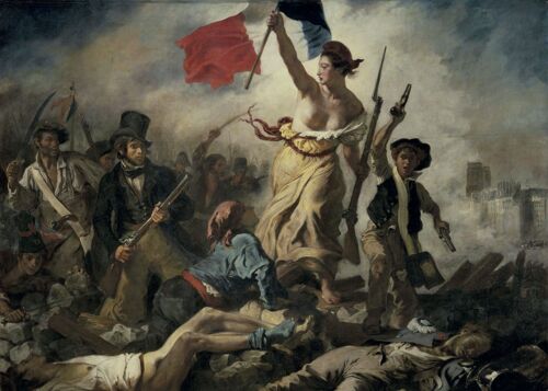 Poster Eugene Delacroix - De vrijheid leidt het volk