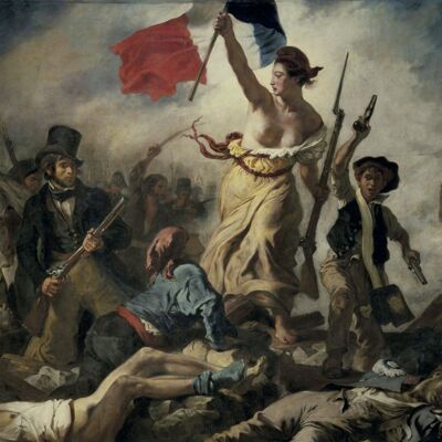 Affiche Eugène Delacroix - La liberté conduit le peuple