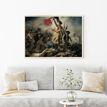 Affiche Eugène Delacroix - La liberté conduit le peuple 2
