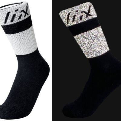 Chaussettes réfléchissantes Liix - Jogging et cyclisme - Noir L