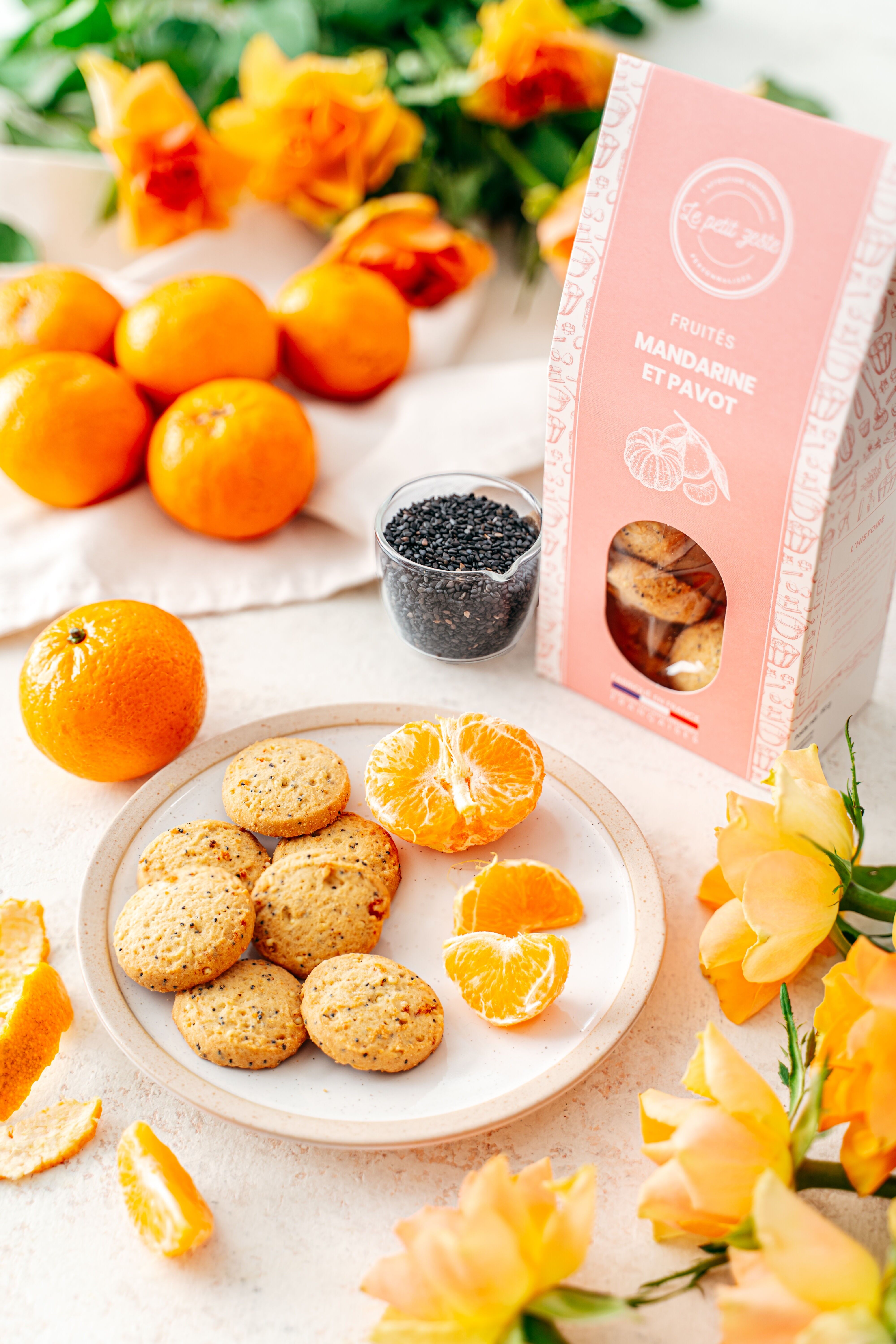 Fruity biscuits - Mandarin and poppy seed