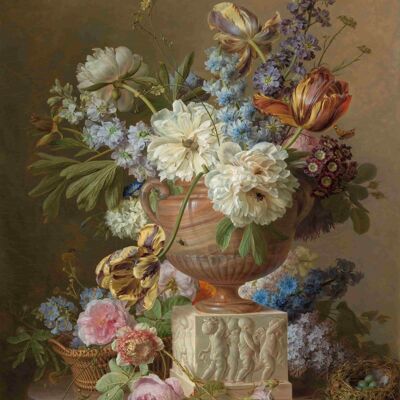 Affiche de Spaendonck - Nature morte aux fleurs avec vase en albâtre