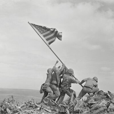 Poster Raising the flag - World War II