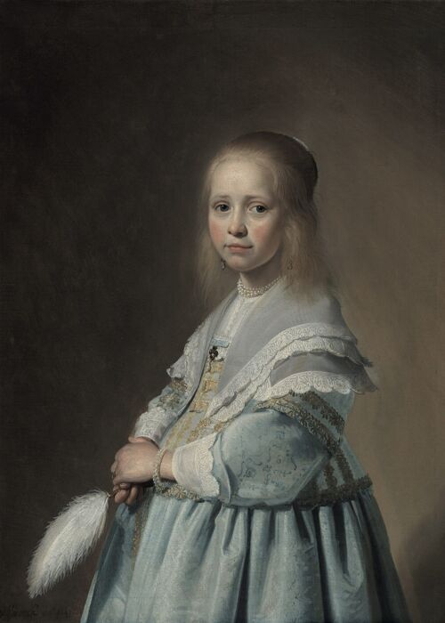 Poster Johannes Verspronck - Meisje in het blauw