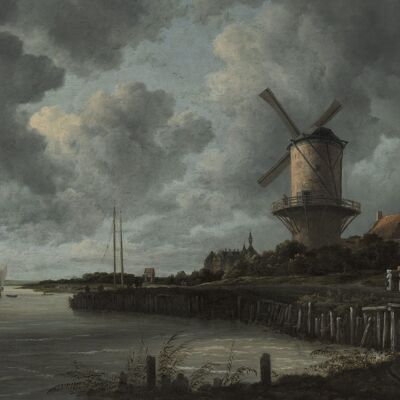 Poster Jacob van Ruisdael - Il mulino a Wijk bij Duurstede