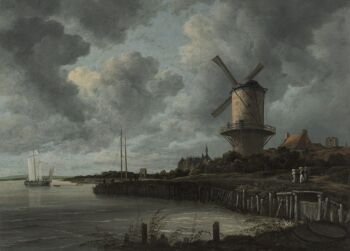 Affiche Jacob van Ruisdael - Le Moulin de Wijk bij Duurstede