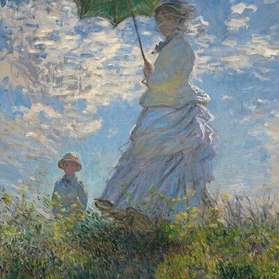 Poster Monet - Frau mit Sonnenschirm