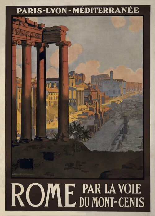 Poster Rome, Parijs & Lyon - Vintage