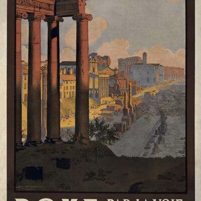 Poster Rome, Parijs & Lyon - Vintage