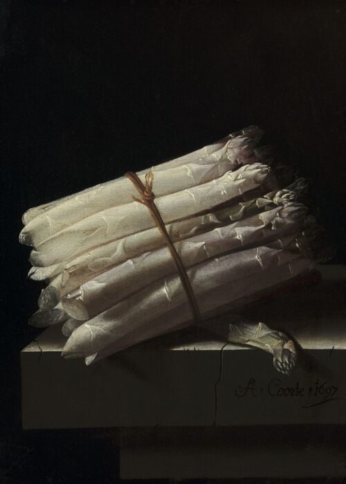 Poster Adriaen Coorte - Asparagus Still Life