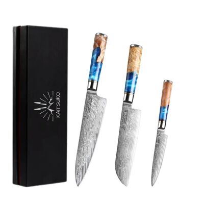 Set of 3 Japanese knives - Yellow Sea Series