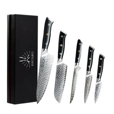 Set of 5 Japanese knives - Chef Yakumoto