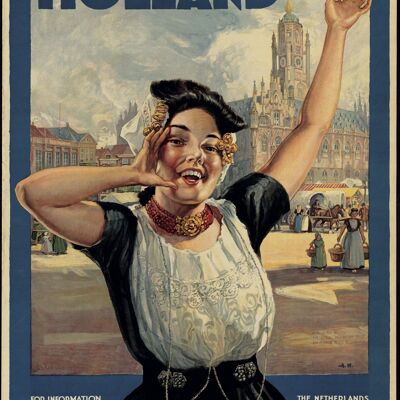 Poster Holland Travel - Vintage Reisposter