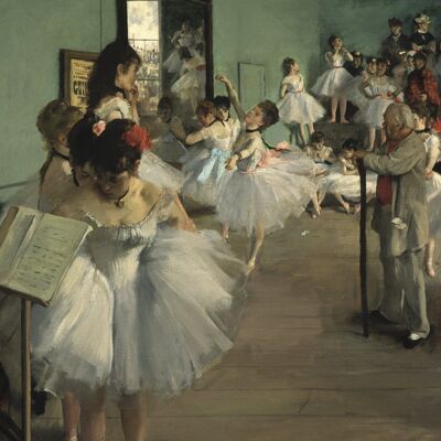Póster Edgar Degas - La clase de ballet