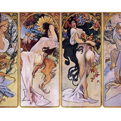 Affiche Alfonse Mucha - Les Quatre Saisons