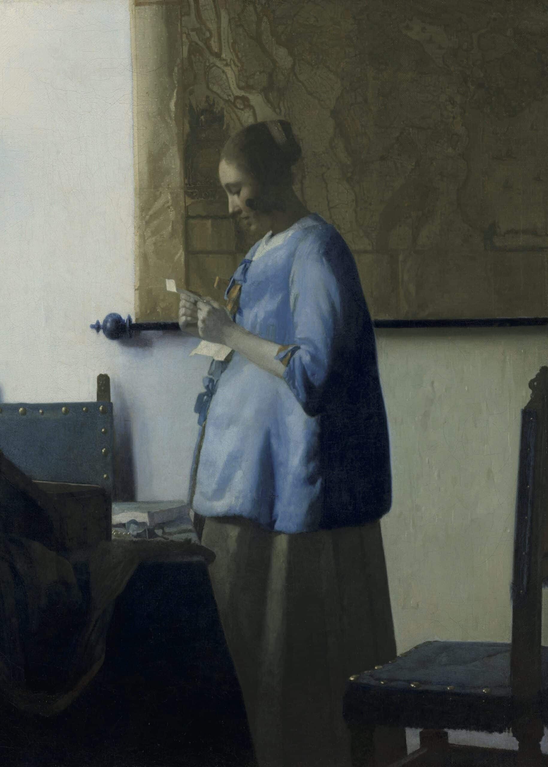 Póster Johannes Vermeer - Mujer leyendo una carta