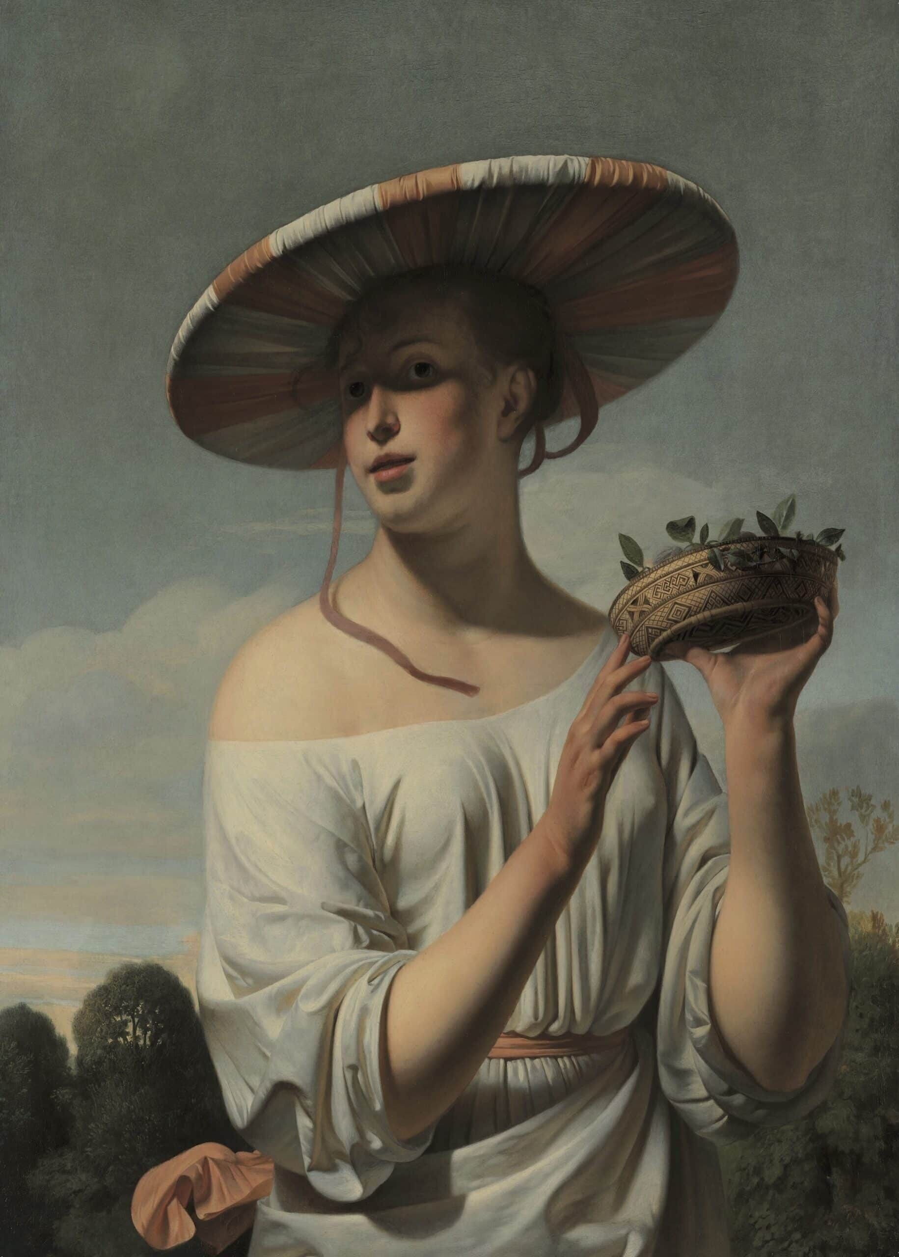 Affiche Caesar Boëtius van Everdingen - Fille au chapeau large