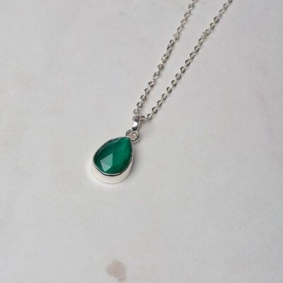 Ciondolo Cimacio in Argento Lucido Verde Scuro
