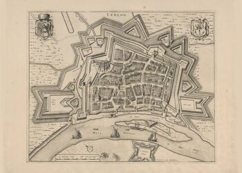 Affiche Carte Historique Venlo - Plan De La Ville 1652