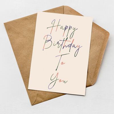 Carte Joyeux anniversaire à vous