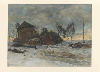 Affiche Willem de Zwart - Paysage d'hiver